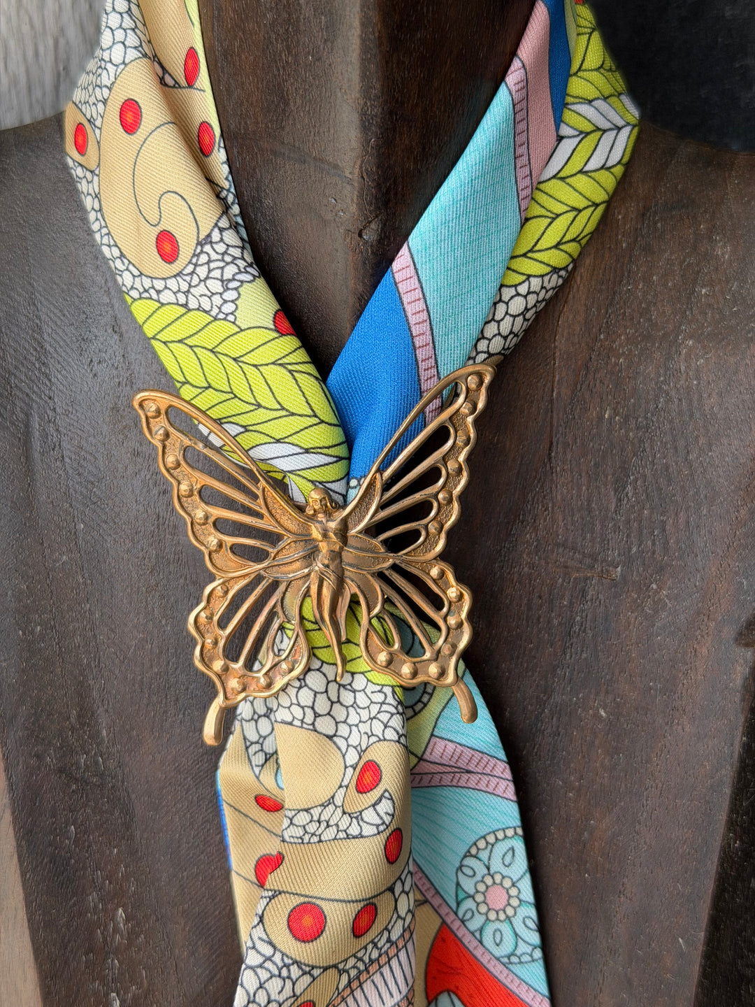 Large Lady Butterfly Scarf Slide