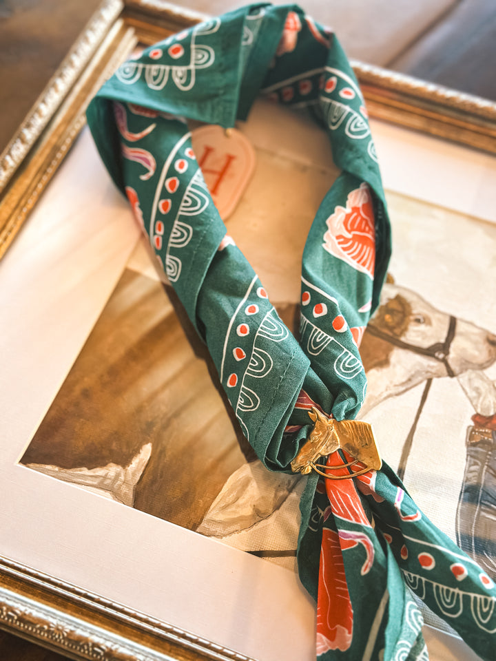 Vintage Horse Head Scarf Slide