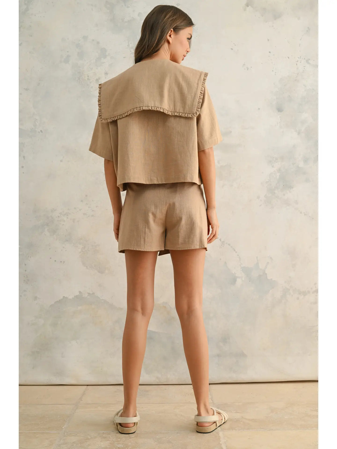 Linen Collared Top