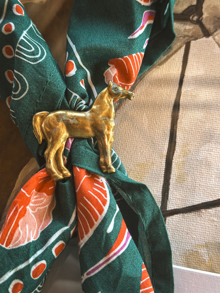 Vintage Standing horse Scarf Slide