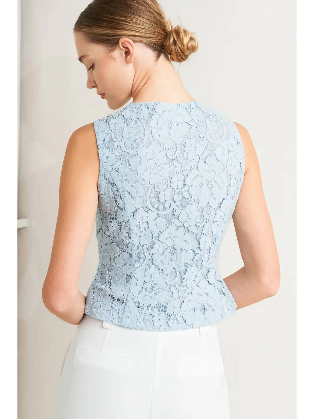 Periwinkle Lace Vest
