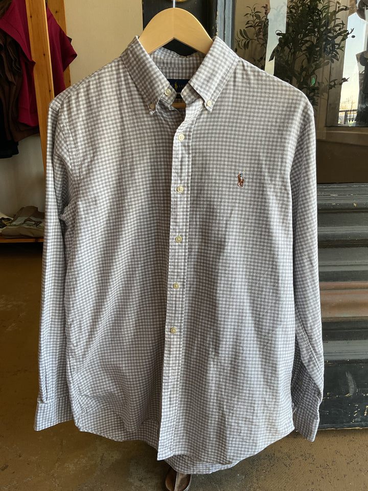 Thrifted-Checker Button Down Ralph Lauren