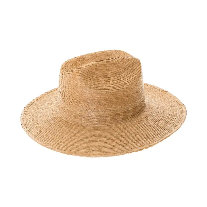 Palm Leaf Straw Western Hat - Handmade Flat Brim Summer Hat