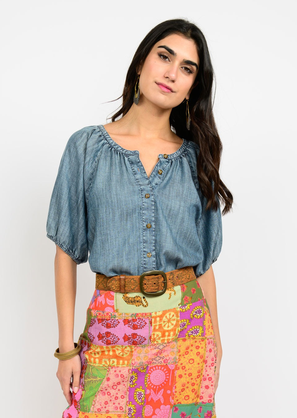 Peasant Button Top- Ivy Jane