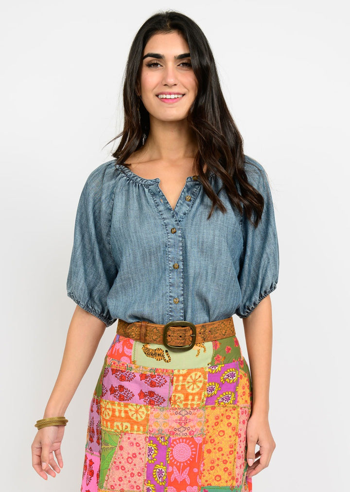 Peasant Button Top- Ivy Jane