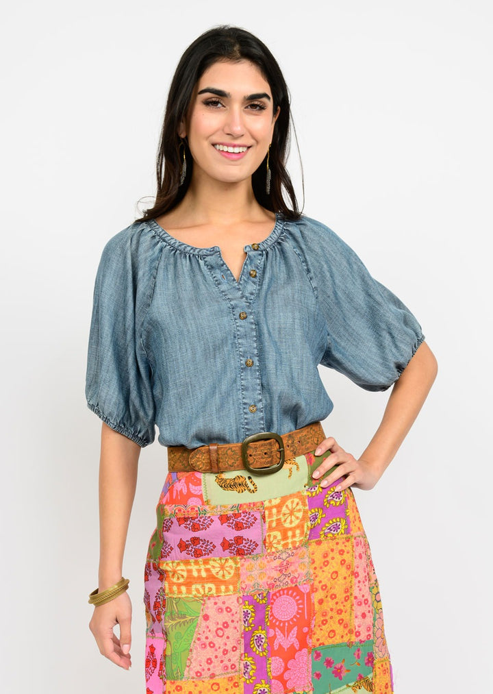 Peasant Button Top- Ivy Jane