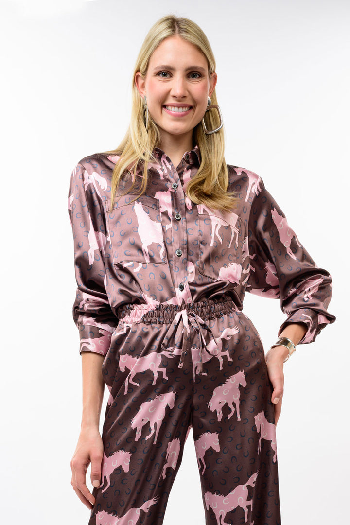 Horseplay Camp Shirt By Ivy Jane