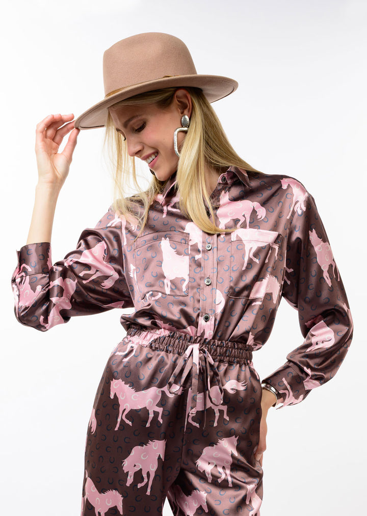 Horseplay Camp Shirt By Ivy Jane