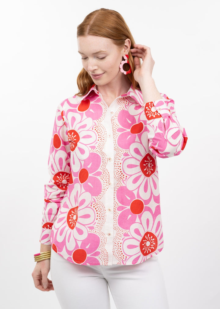 Pop Flower Border Top- Ivy Jane