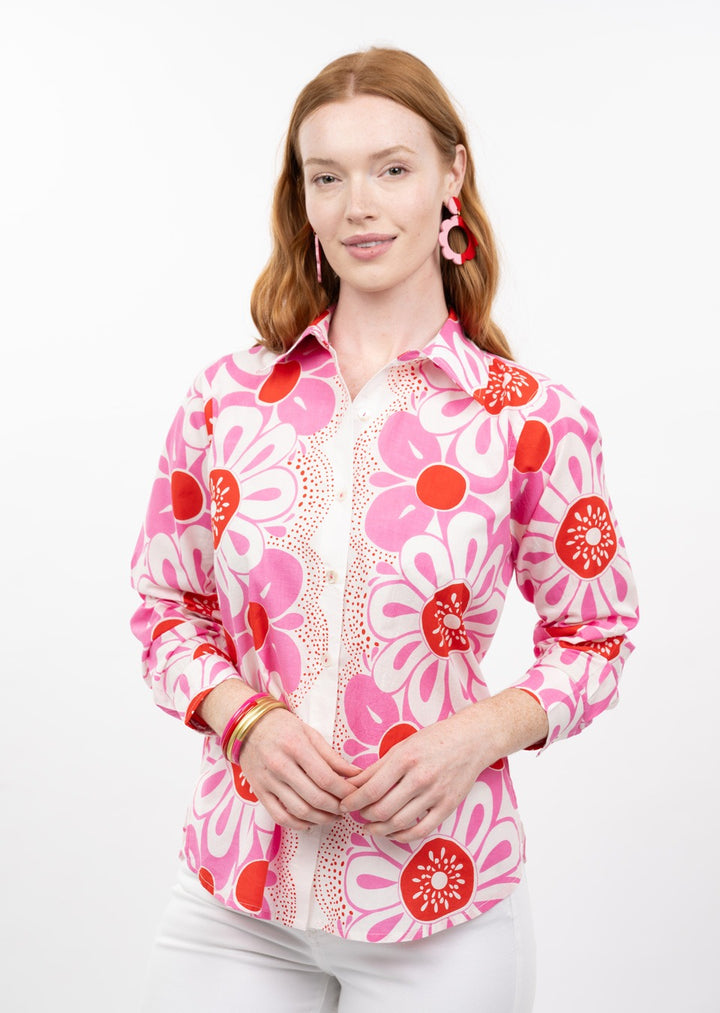 Pop Flower Border Top- Ivy Jane