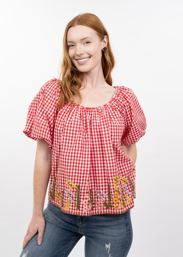 Gingham & Flowers Top-Ivy Jane