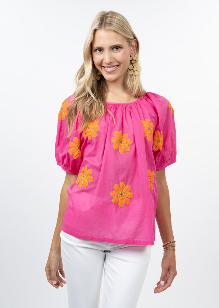 Daisy Applique Top-Ivy Jane