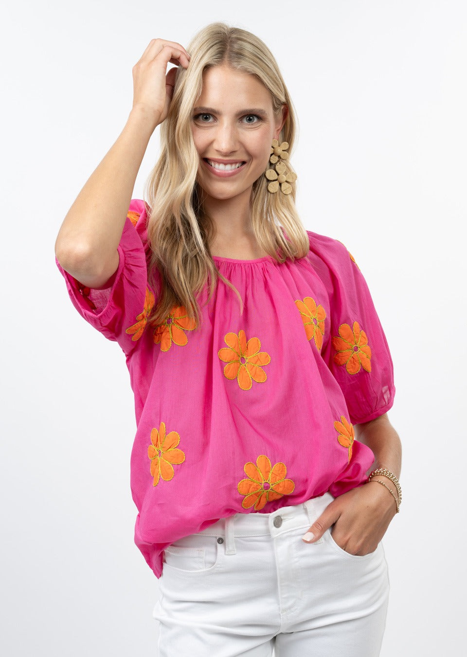 Daisy Applique Top-Ivy Jane