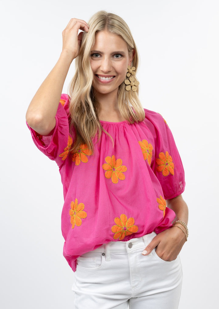 Daisy Applique Top-Ivy Jane