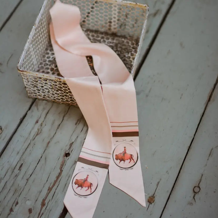 Roamin' Cowgirl Bison Western Twilly Scarf