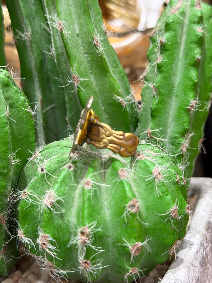 Silver Butterfly Scarf Slide/ Adjustable Ring