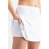 White Back Pleated Skort