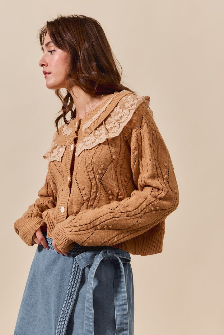 Lace Ruffled Cardigan