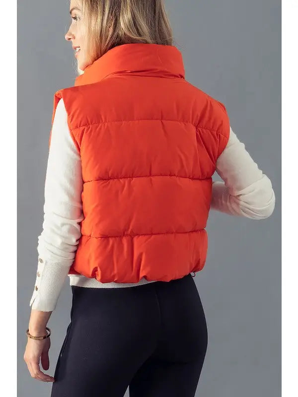 Tomato Puffer Vest