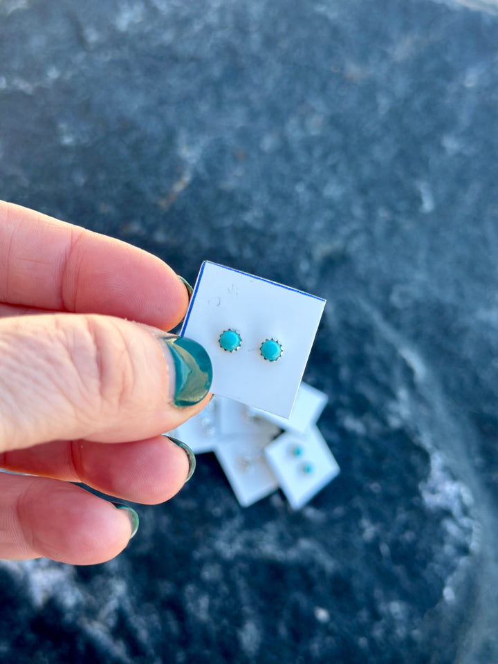 Tiny Turquoise Studs