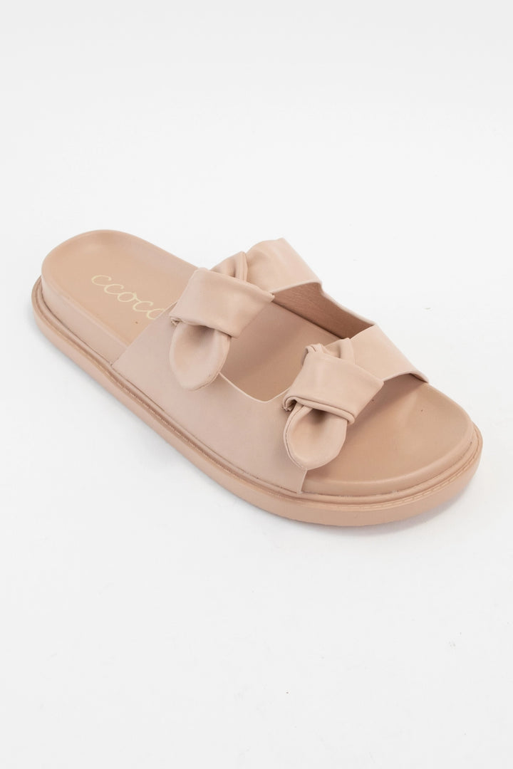 Billie Knotted Double Strap Slip-On Sandal