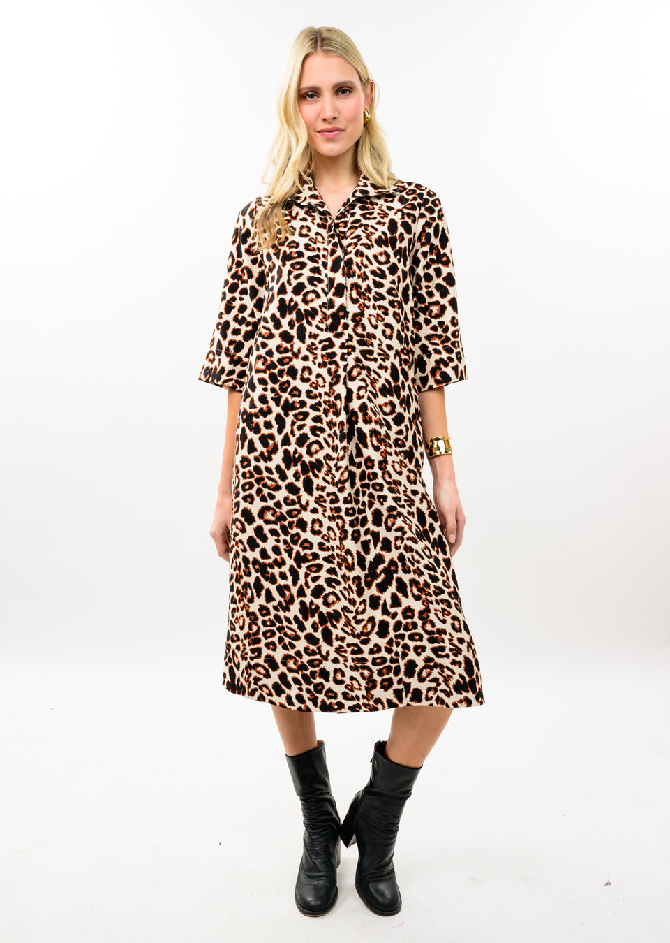 Leopard Shifty Shirt Dress by Uncle Frank