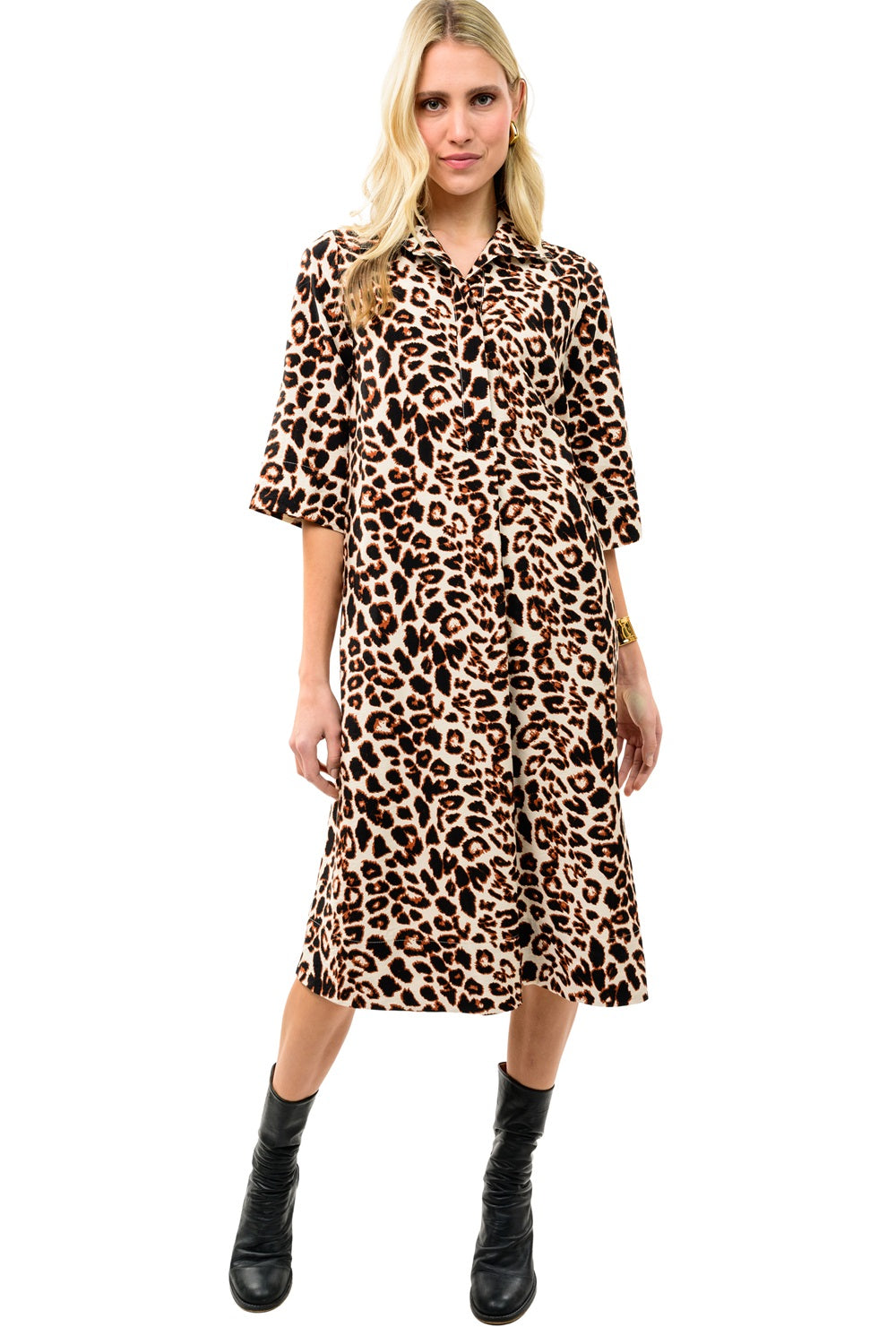 Leopard Shifty Shirt Dress by Uncle Frank