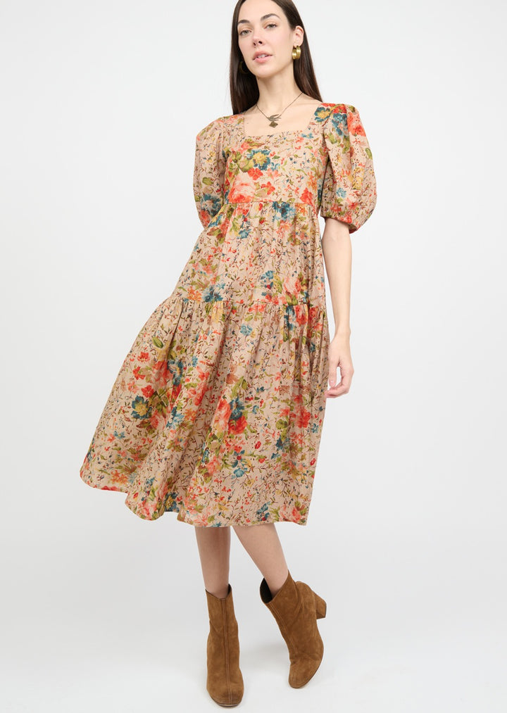 Floral Eyelet Midi Dress by Ivy Jane