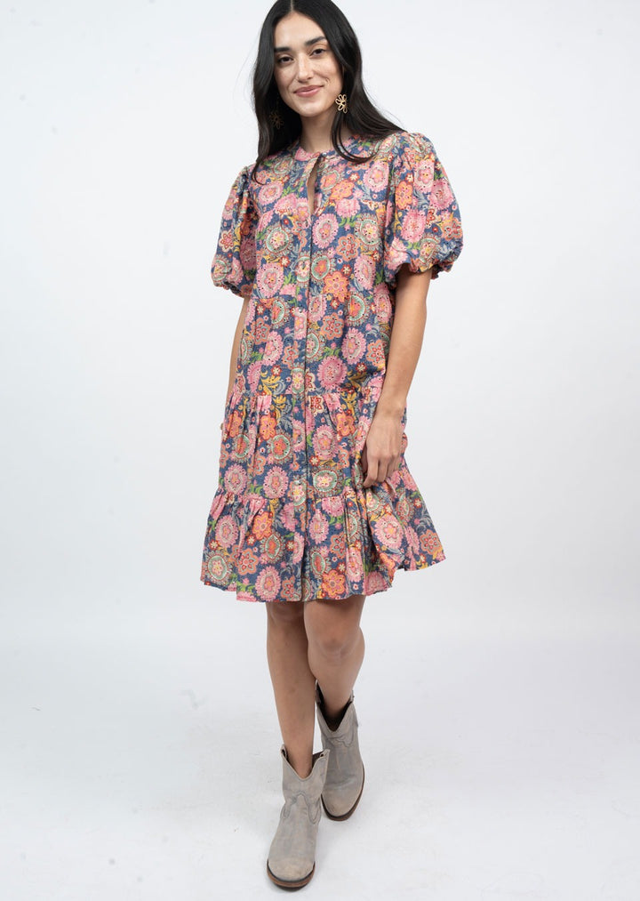 Flowers On Eyelet Dress by Ivy Jane