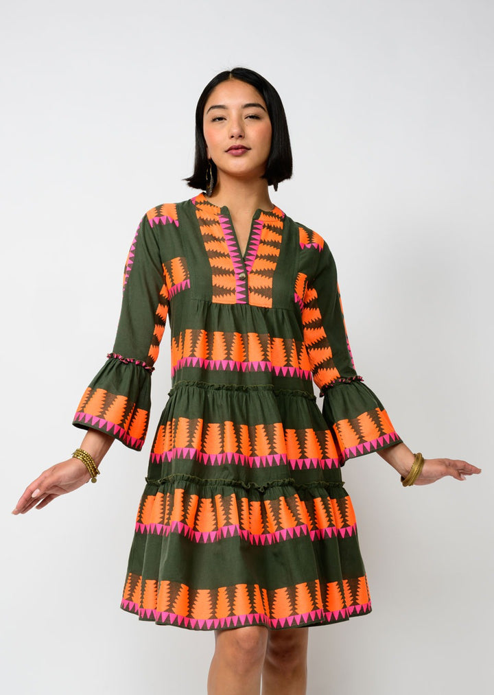 Jacquard Tiered Dress by Ivy Jane