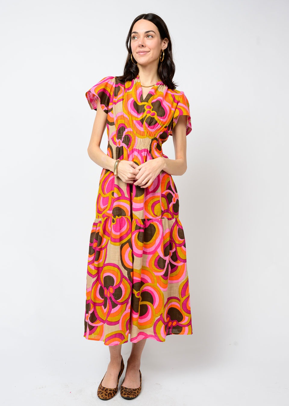 bold print midi dress Bold Statement Floral Midi Dress