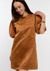 Pouf Sleeve Suede Dress by Uncle Frank