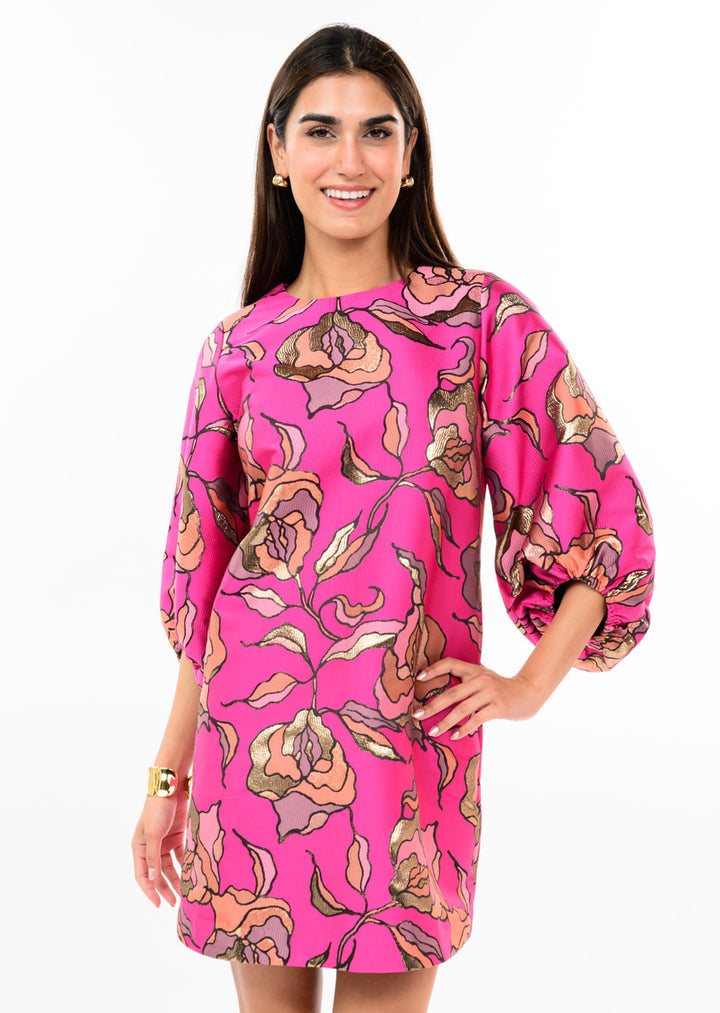 Metallic Brocade Dress by Uncle Frank