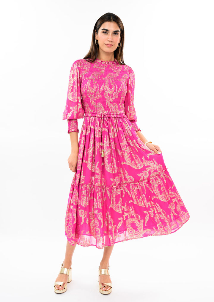 Metallic Rayon Dress by Uncle Frank