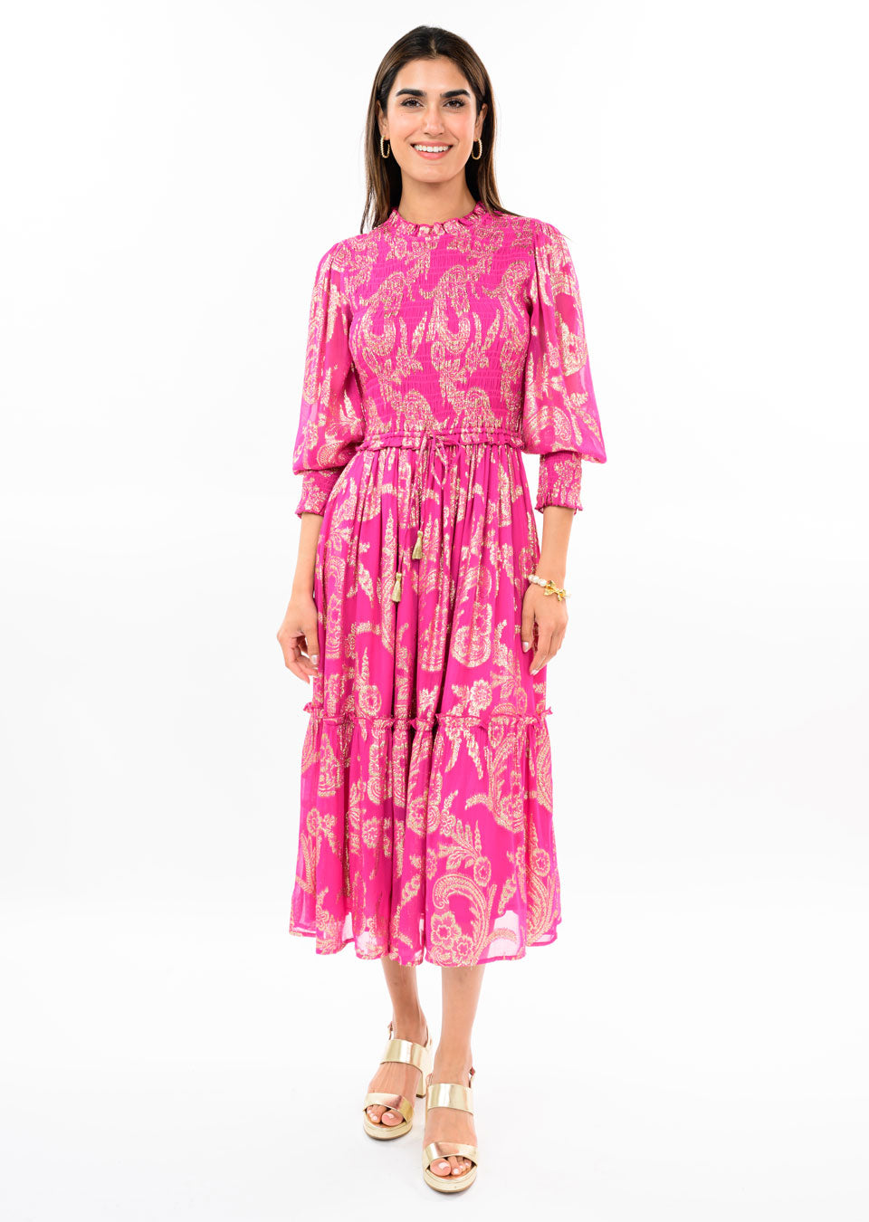 Metallic Rayon Dress by Uncle Frank