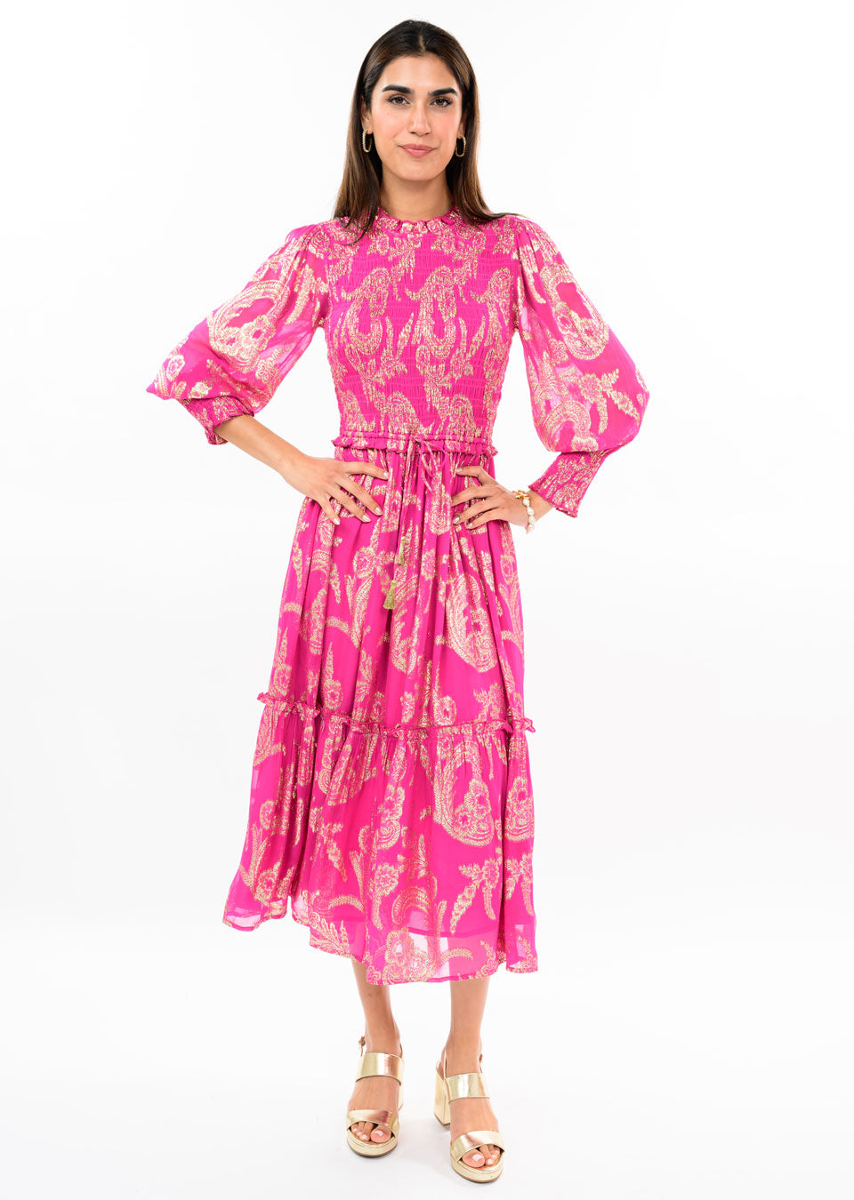 Metallic Rayon Dress by Uncle Frank