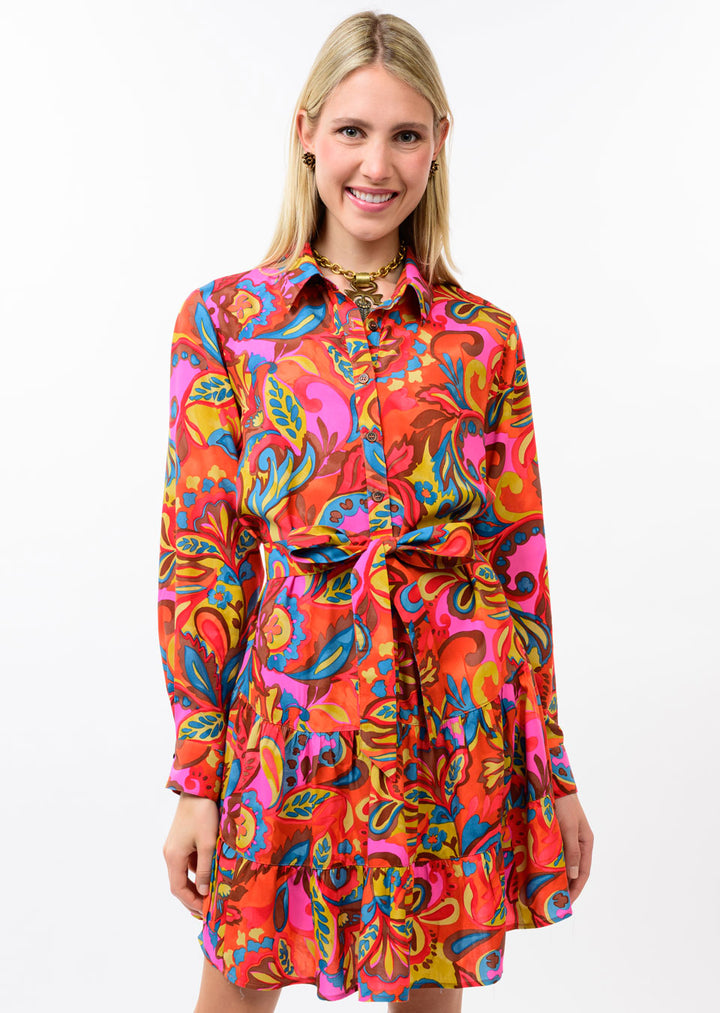 Flounce Hem Shirt Dress By Uncle Frank