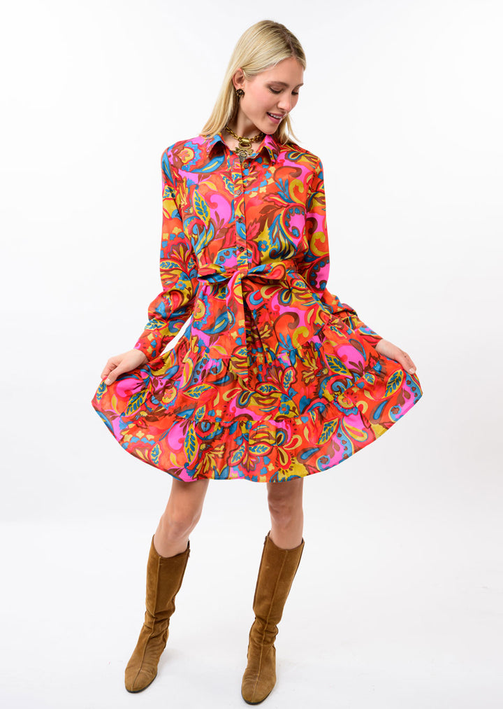 Flounce Hem Shirt Dress By Uncle Frank