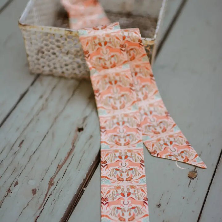 Prairie Days in Peach Western Twilly Scarf
