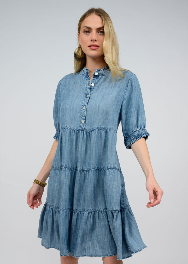 Denim Tiered Dress by Ivy Jane