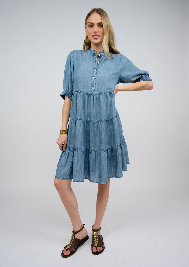 Denim Tiered Dress by Ivy Jane