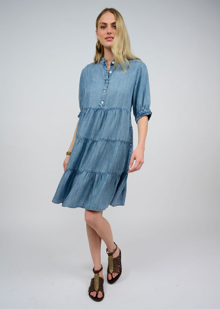 Denim Tiered Dress by Ivy Jane