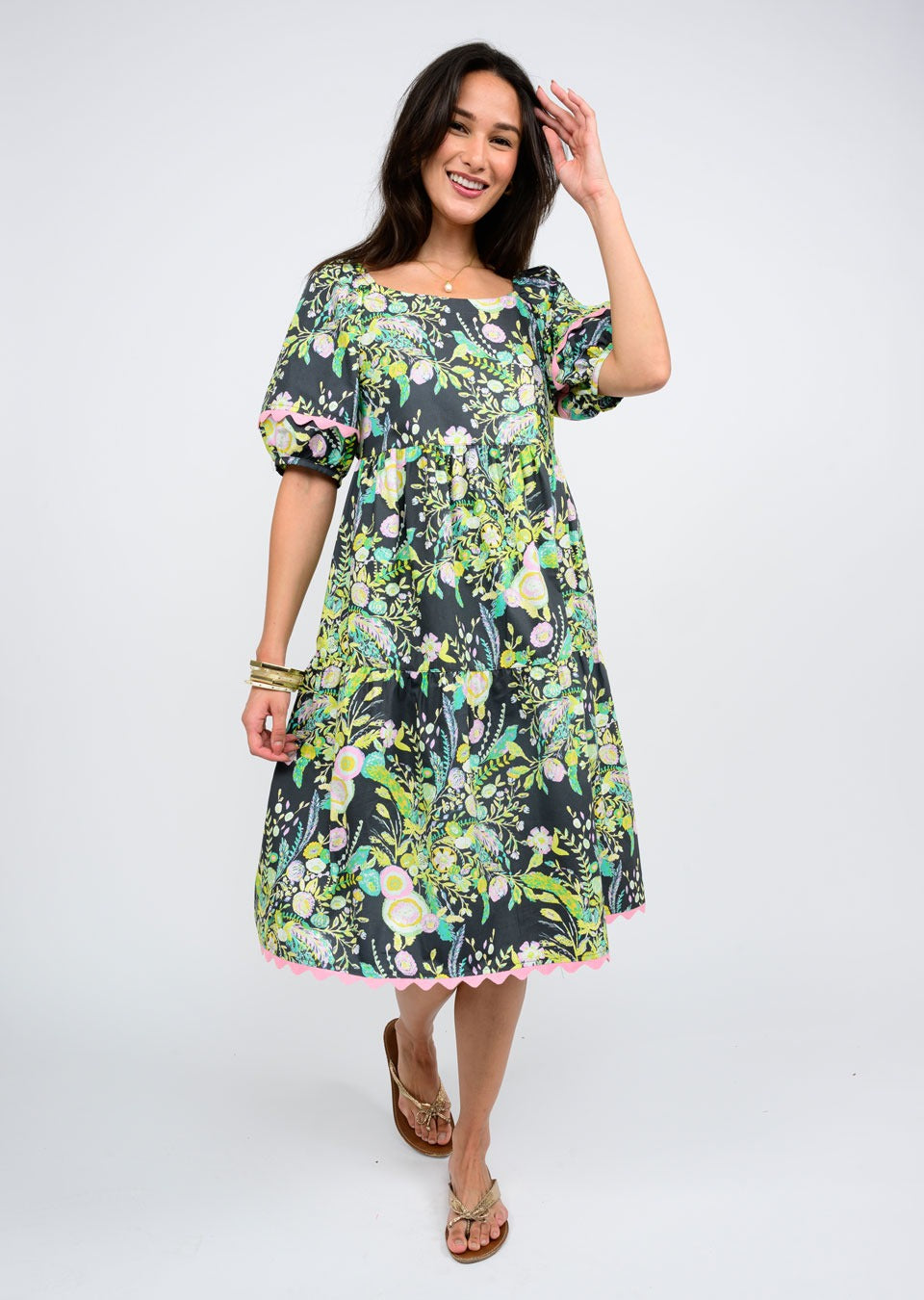 Tropical Burst of Flowers Dress-Uncle Frank Southern Trends Tropical Burst of Flowers Dress-Uncle Frank Southern Trends