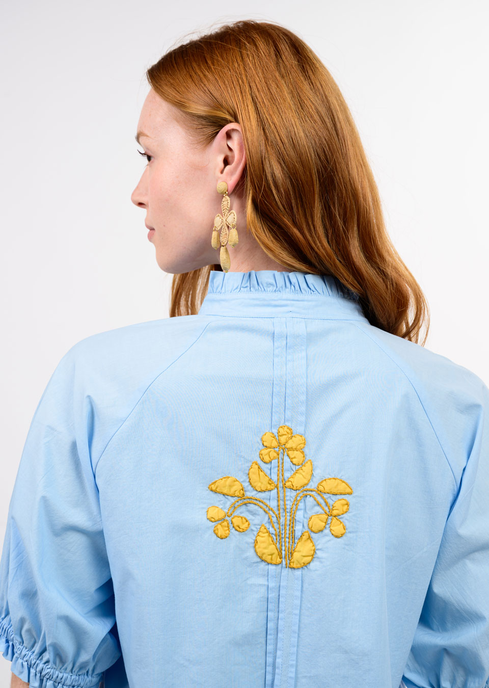 Blocked Embroidery  Dress by Uncle Frank