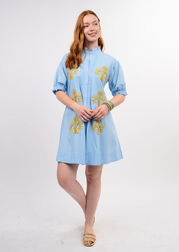 Blocked Embroidery  Dress by Uncle Frank