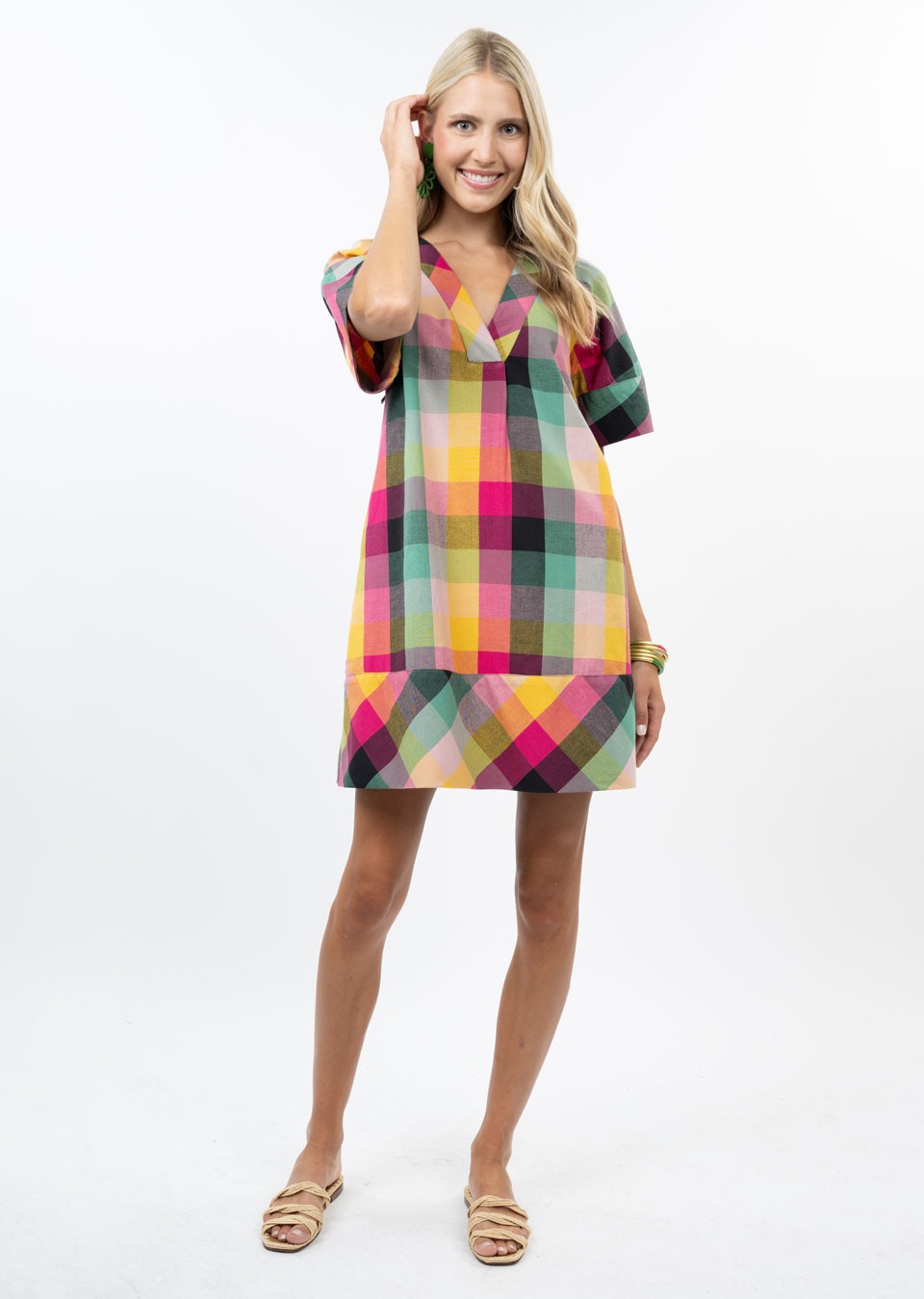 Checked Shift Dress by Uncle Frank