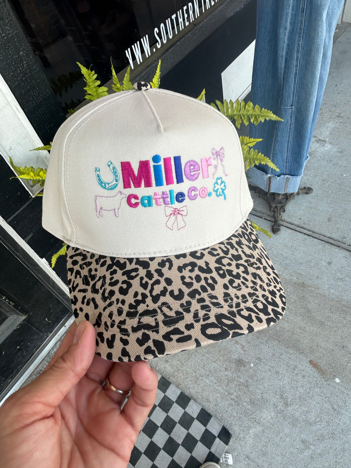 Colorful Embroidered Miller Cattle Co Hat