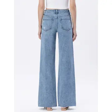 Trinity High Rise Raw Hem Jeans