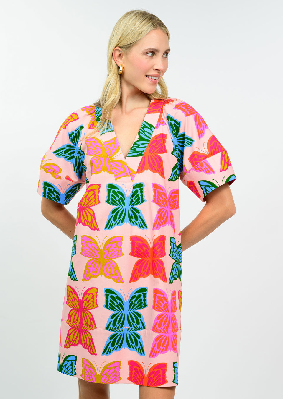 Butterflies Shift Dress by Uncle Frank