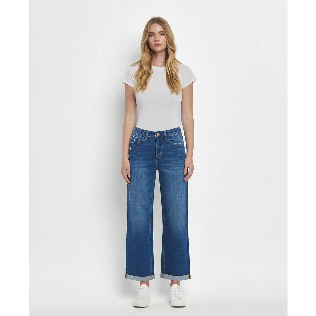 Double Cuffed Straight Jeans